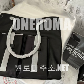 프라다 라지 레더 블랙 백