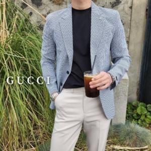 GUCCI 구찌 하운드투스 시어서커 스포츠 자켓
