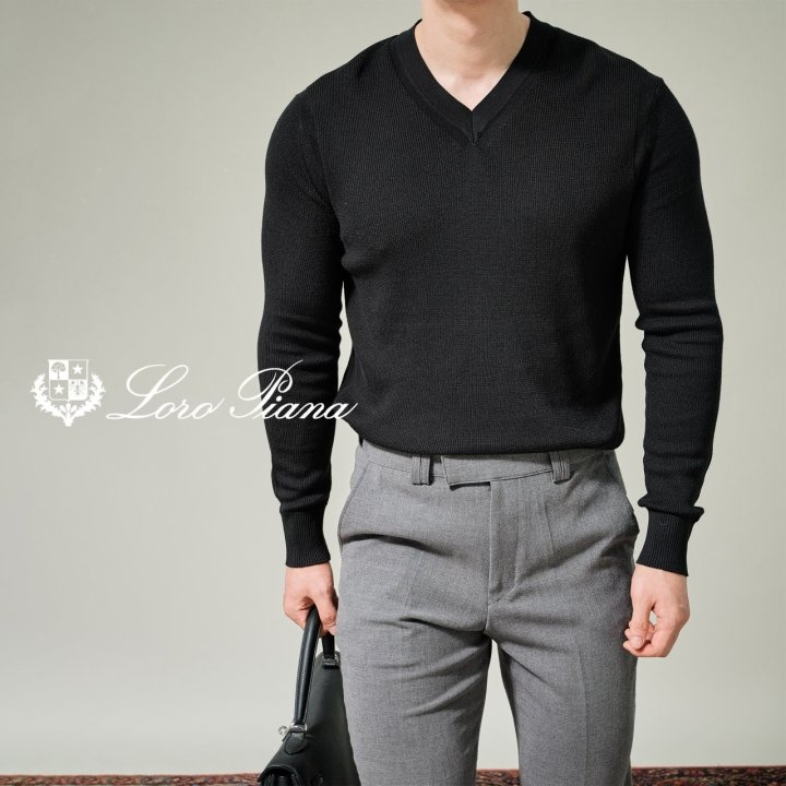 LOROPIANA 로로피아나 브이실크 니트 4COLOR