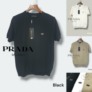 PRADA 프라다 베이직 라운드 반팔니트