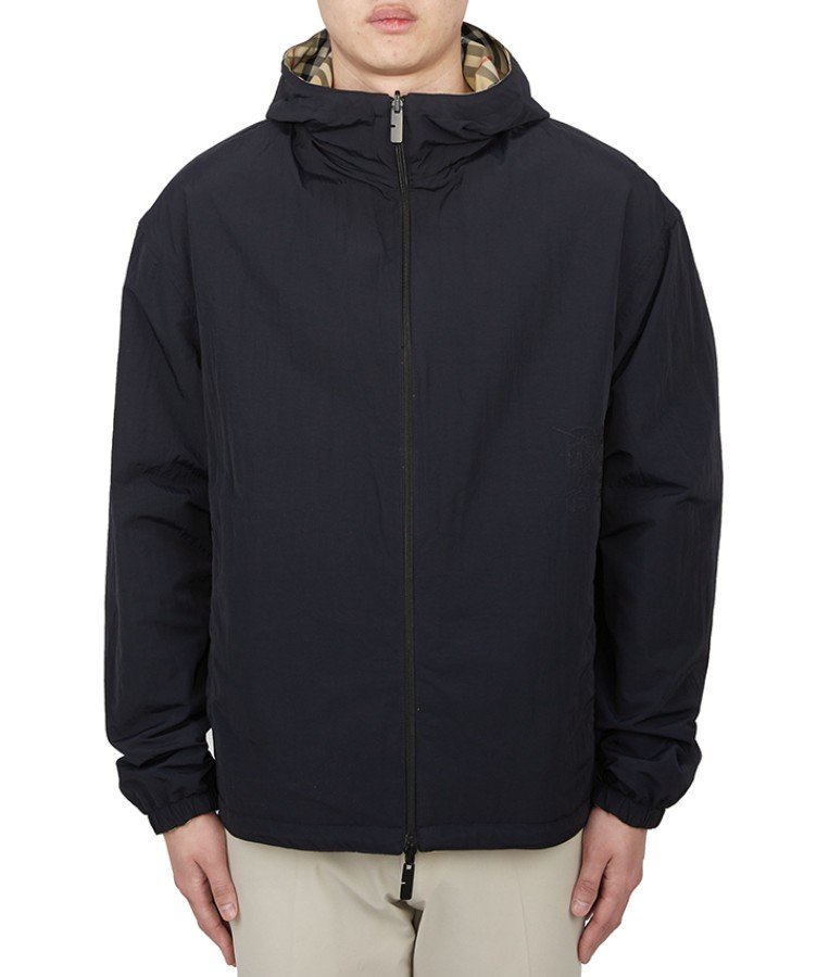 BURBERRY 버버리 리버시블 체크 윈드 후드 자켓