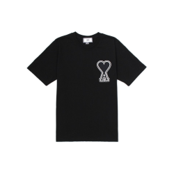 AMI 아미 스티치 하트 반팔