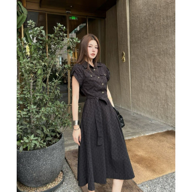 LOUIS VUITTON 루이비통 자카드 벨트 원피스 2COLOR