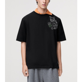 LOEWE 로에베  F02 아나그램 캣 자수 티셔츠