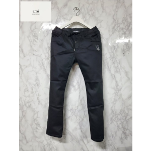 AMI 아미 블랙 코팅 밴딩팬츠