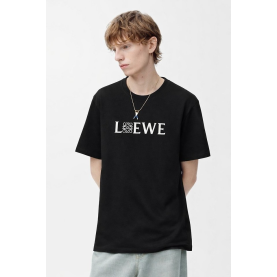 LOEWE 로에베 블랙 앤 화이트 아나그램 백 로고 숏 슬리브 티셔츠 2COLOR