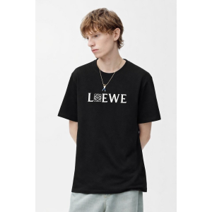 LOEWE 로에베 블랙 앤 화이트 아나그램 백 로고 숏 슬리브 티셔츠 2COLOR