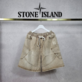 STONE ISLAND 스톤아일랜드 사선 PK 피그먼트 하프 밴딩 팬츠 2COLOR
