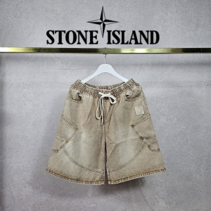 STONE ISLAND 스톤아일랜드 사선 PK 피그먼트 하프 밴딩 팬츠 2COLOR