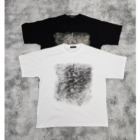 BALENCIAGA 발렌시아가 워터페인팅 오버핏 라운드 반팔