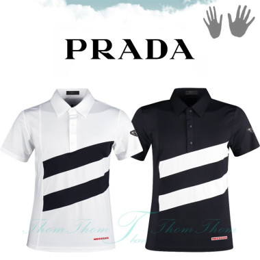 PRADA 프라다 템즈 카라 반팔