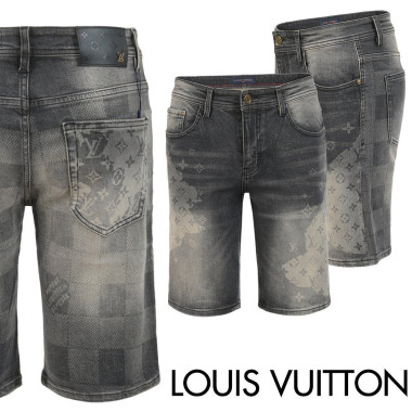 LOUIS VUITTON 루이비통 그래픽 다미 흑청 하프 팬츠