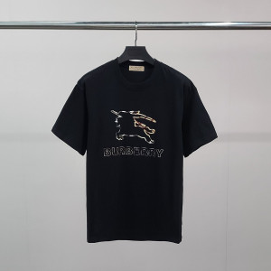 BURBERRY 버버리 라인기사 코튼 반팔티