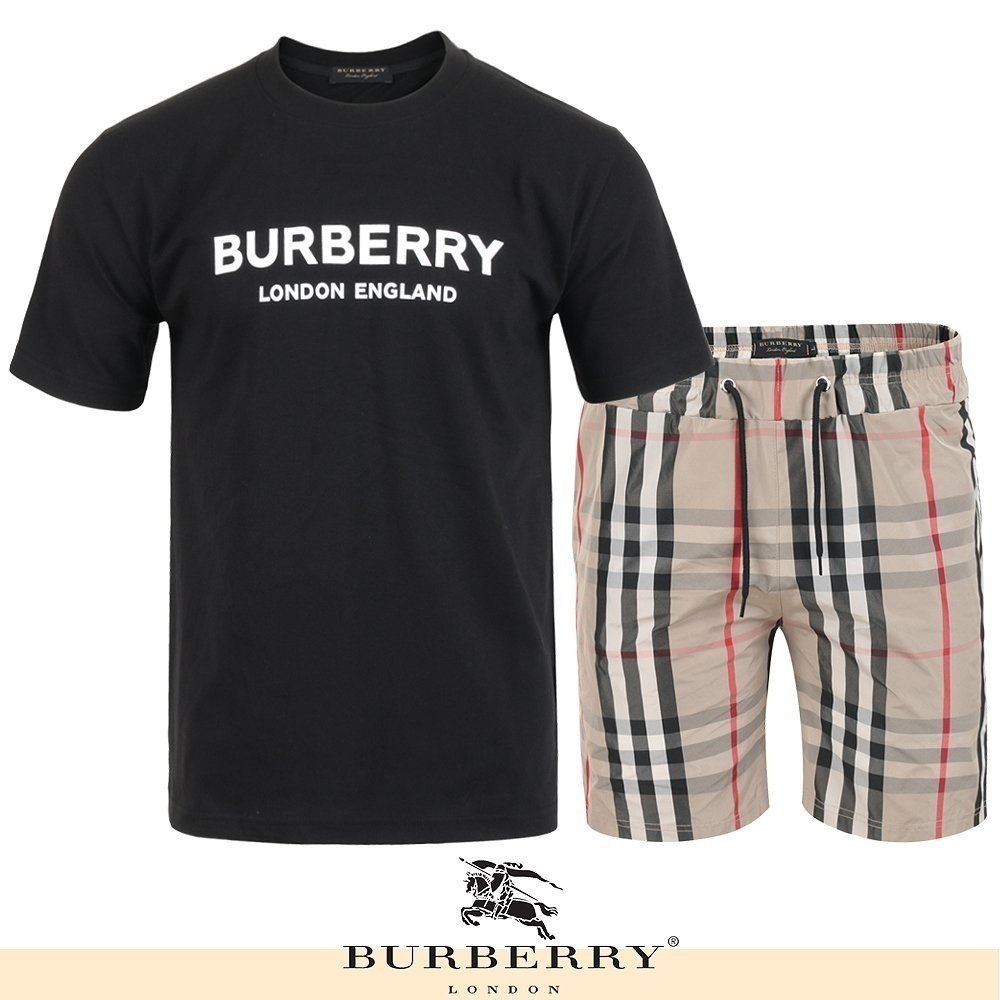 BURBERRY 버버리 레터링 나일론 하프 셋업