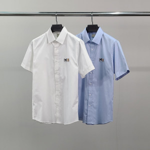 MAISON KITSUNE 메종키츠네 더블폭스 옥스포드 반팔 셔츠