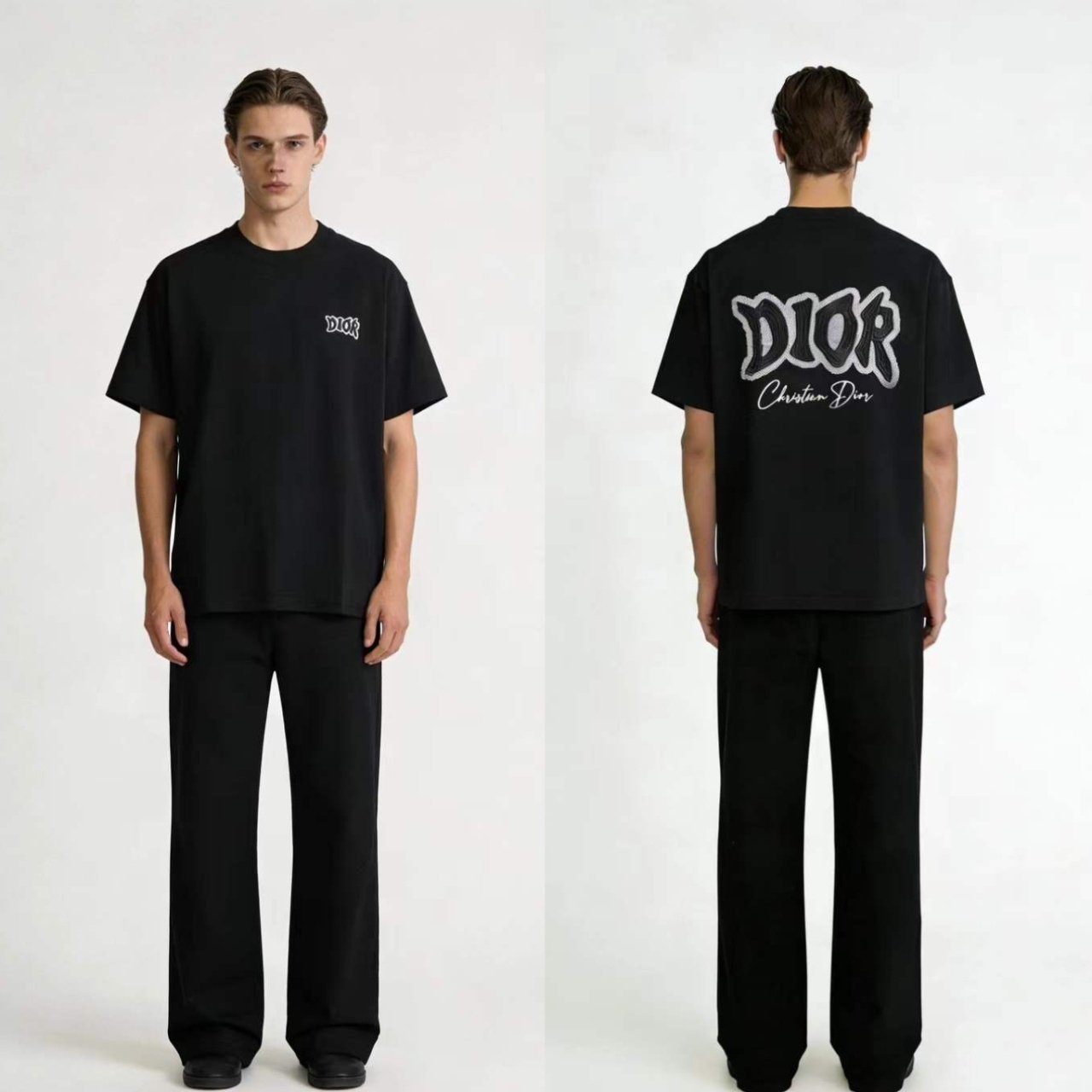 DIOR 디올 자수 로고 티셔츠  2COLOR