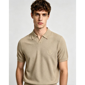 LOROPIANA 로로피아나 64312 크레스트 자수 폴로 니트 반팔 2COLOR