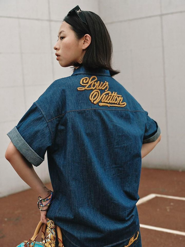 LOUIS VUITTON 루이비통 64261 샴브레이 데님 셔츠