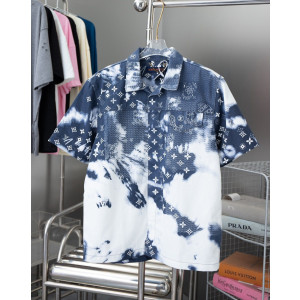 LOUIS VUITTON 루이비통 64262 모노그램 타이다이 프린티드 데님 셔츠 자켓