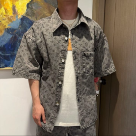 LOUIS VUITTON 루이비통 64264 모노그램 자카드 데님 자켓