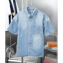 LOUIS VUITTON 루이비통 64265 엠브로이더드 LV 패치 데님 자켓