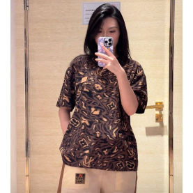 LOUIS VUITTON 루이비통 64309 모노그램 와일드 라이프 자카드 니트 반팔