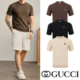 GUCCI 구찌 미니탭 리브드 라운드 하프니트