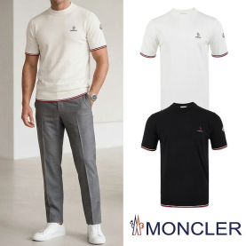 MONCLER 몽클레어 그레노블 레터링 자수 라인 하프니트