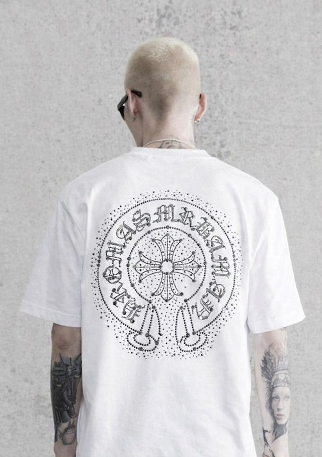 CHROME HEARTS 크롬하츠 큐빅디테일 숏 슬리브 티셔츠 2COLOR