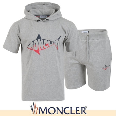 MONCLER 몽클레어 샤크 프린팅 후드T & 반바지 셋업