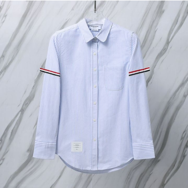 THOM BROWNE 톰브라운 013 우먼 RWB 암밴드 스트라이프 옥스포드 셔츠