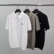 MAISON KITSUNE 메종키츠네 더블폭스 세로줄 반팔 카라 니트