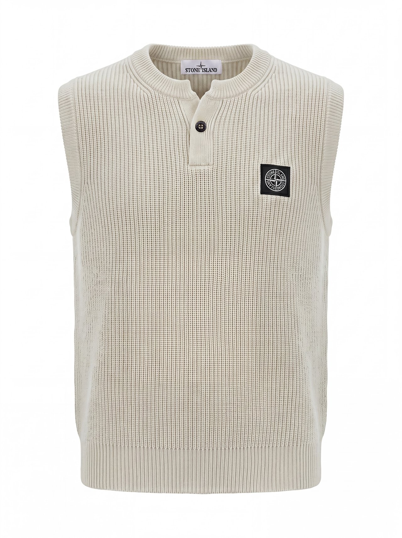 STONE ISLAND 스톤아일랜드 원버튼 골지니트 베스트 3COLOR