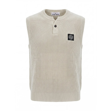 STONE ISLAND 스톤아일랜드 원버튼 골지니트 베스트 3COLOR
