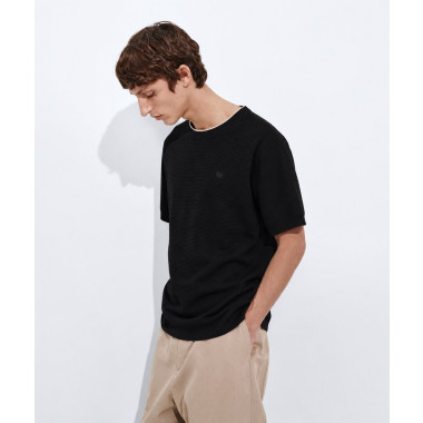 BOTTEGA VENETA 보테가베네타 텍스처 크루넥 반팔티 2COLOR