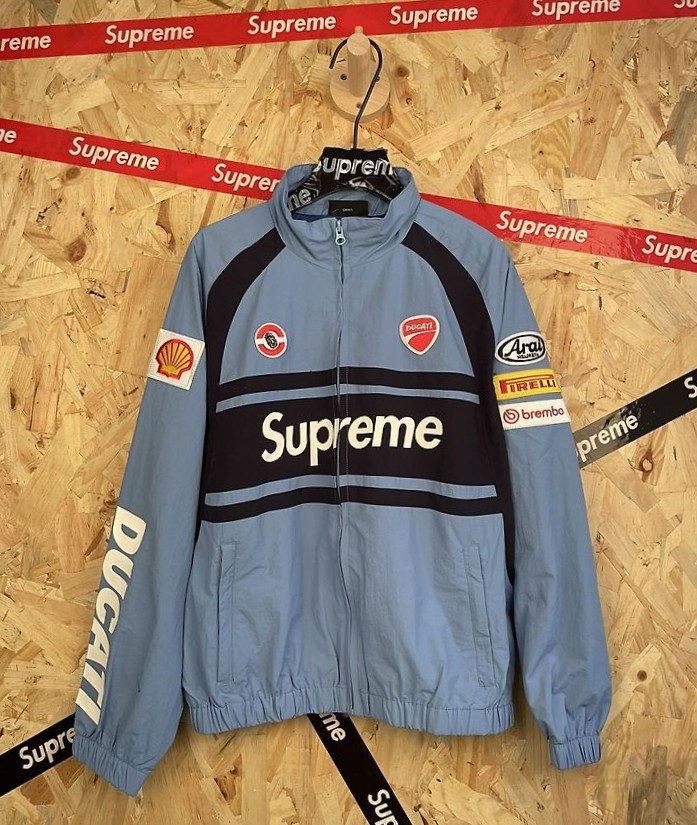 SUPREME 슈프림 X DUCATI M 607163 트랙 자켓+팬츠 세트