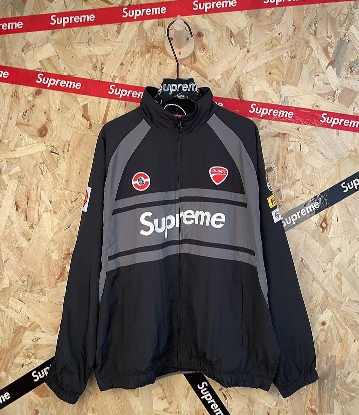 SUPREME 슈프림 X DUCATI M 607163 트랙 자켓+팬츠 세트
