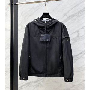 PRADA 프라다 607153 테크니컬 가바딘 후드 자켓