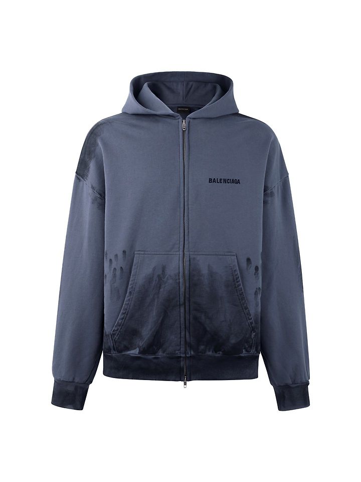 BALENCIAGA 발렌시아가 60253 스태인드 이펙트 후드 집업