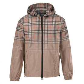 BURBERRY 버버리 60241 그라디언트 체크 뉴포트 후드 자켓