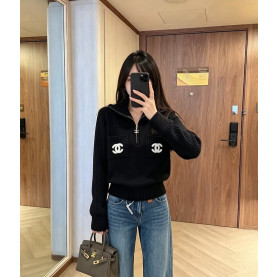 CHANEL 샤넬 CC 포켓 니트집업 2COLOR