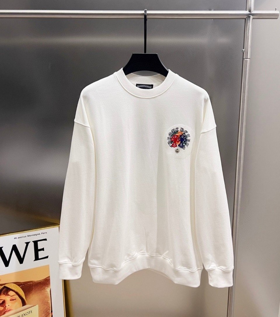 CHROME HEARTS 크롬하츠 크로스 패치 자수맨투맨 2COLOR