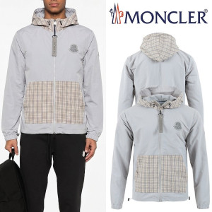 MONCLER 몽클레어 시어링 체크 바람막이 자켓