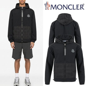 MONCLER 몽클레어 시어링 체크 바람막이 자켓