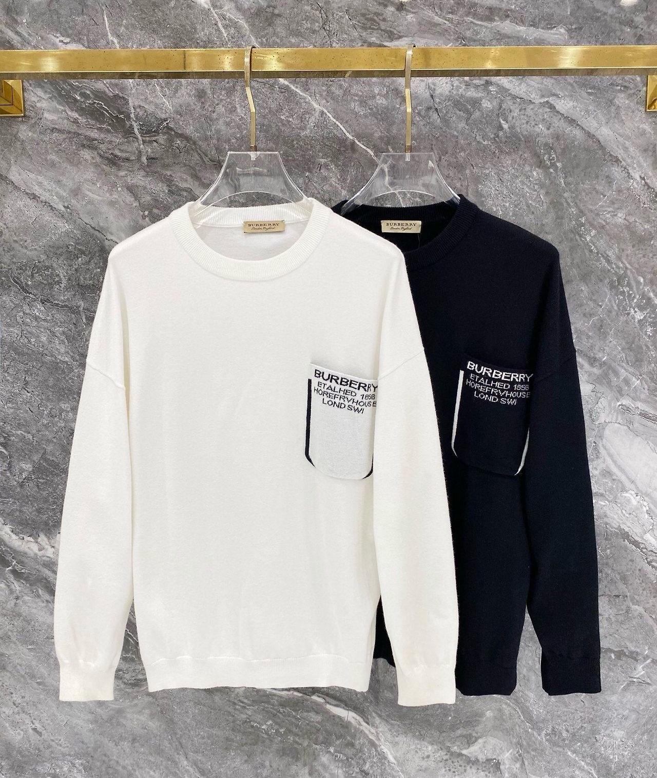 BURBERRY 버버리 60115 로고 포켓 니트
