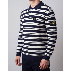STONE ISLAND 스톤아일랜드 프리미엄 텍스처드 스트라이프 컴퍼스 와펜 니트 3COLOR