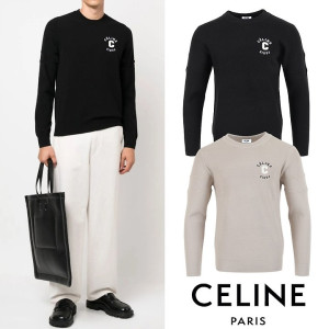 CELINE 셀린느 C 로고 레터링 울 니트