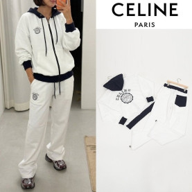 CELINE 셀린느 아뜰리에 로고 오버핏 후드집업 셋업
