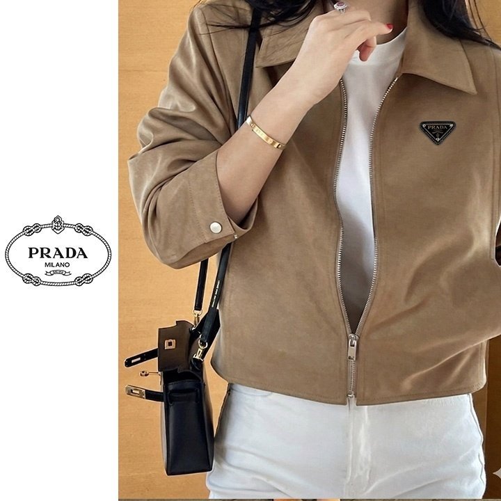 PRADA 프라다 베이직라인 스웨이드자켓 2COLOR