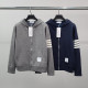 THOM BROWNE 톰브라운 4바 룩백 후드 집업 자켓